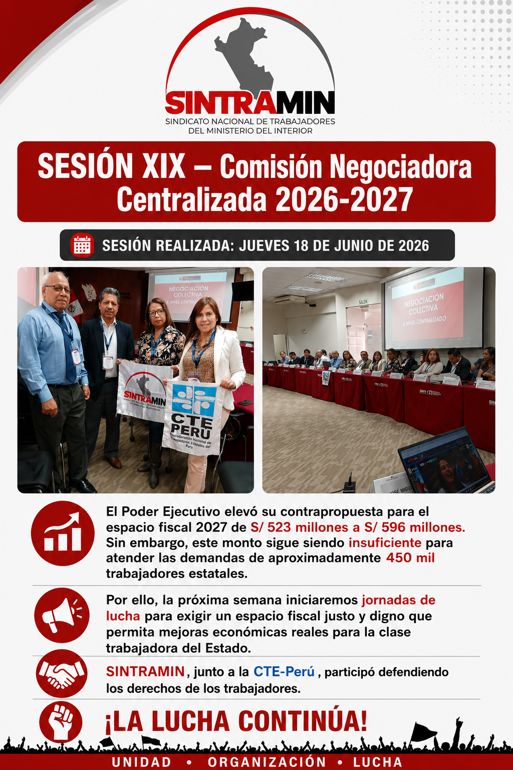 SESIÓN XIX – Comisión Negociadora Centralizada 2026-2027