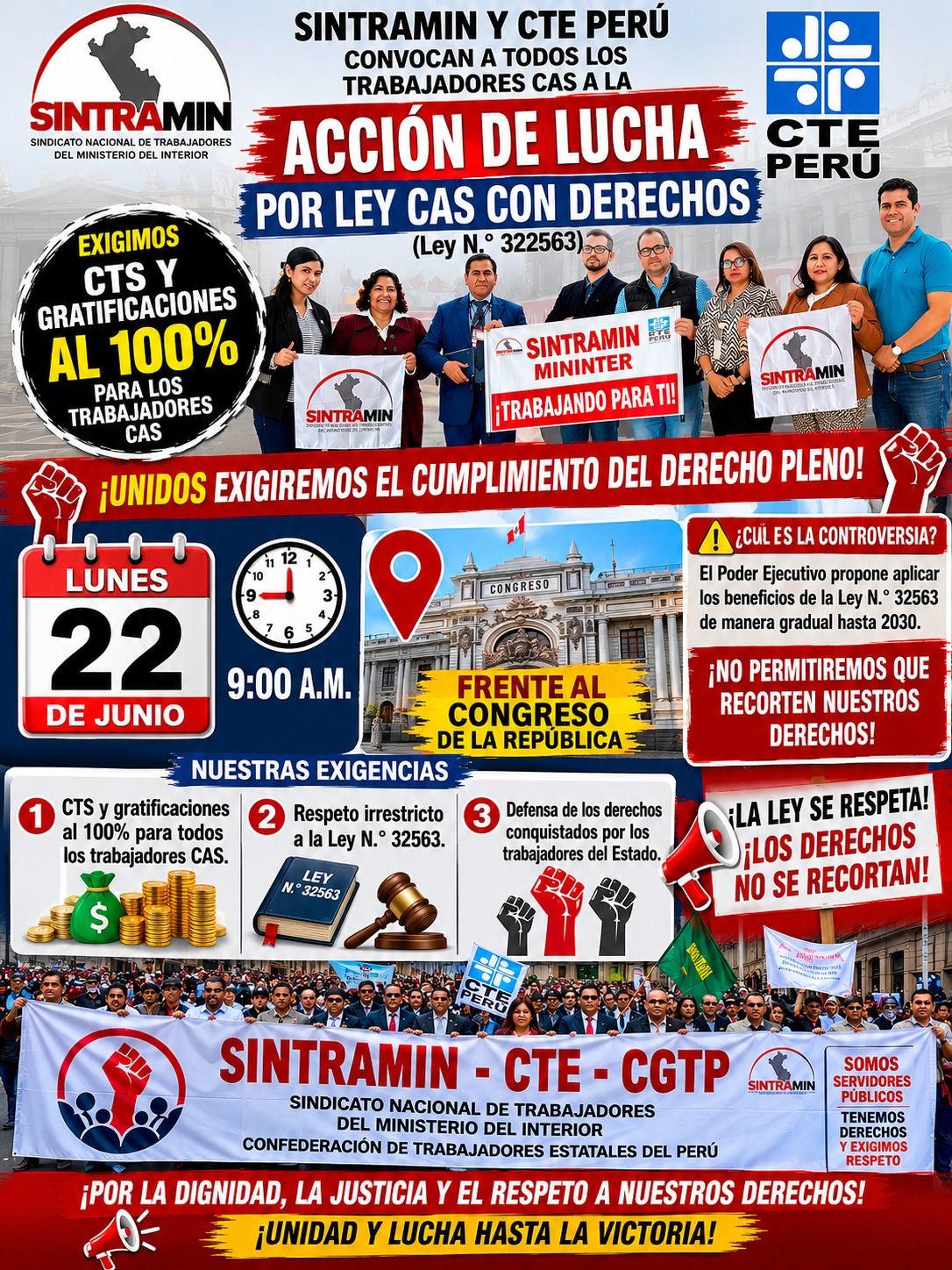 ¡LA LEY CAS SE RESPETA, LOS DERECHOS NO SE RECORTAN!